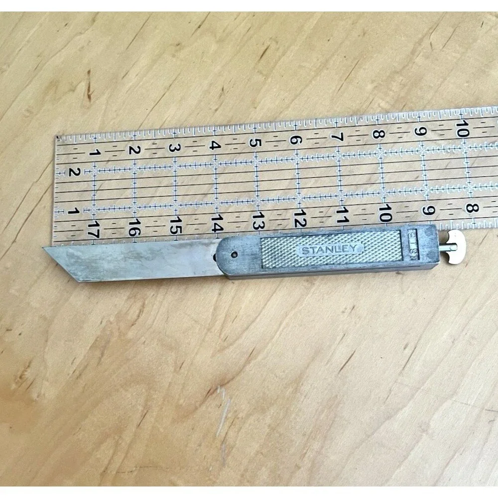 Vintage Stanley No 18 sliding T Square bevel gauge 9 1/2" blade - Picture 3 of 5
